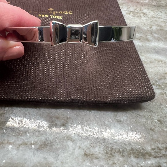 KATE SPADE Take a Bow Silver Bangle Bracelet - Picture 9 of 10